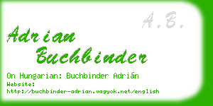 adrian buchbinder business card
